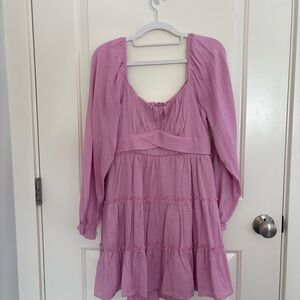 Altar’d State Pink Long Sleeve Dress